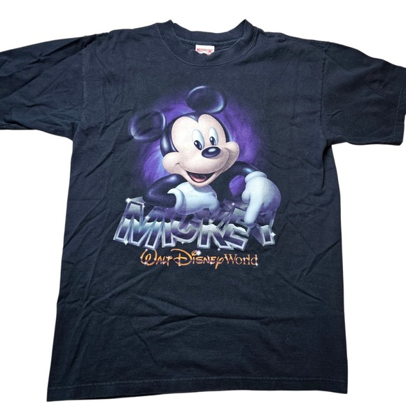 Mickey Inc. Other - Vintage 90s Walt Disney World Mickey Mouse T-Shirt Black Cartoon 3D Size L